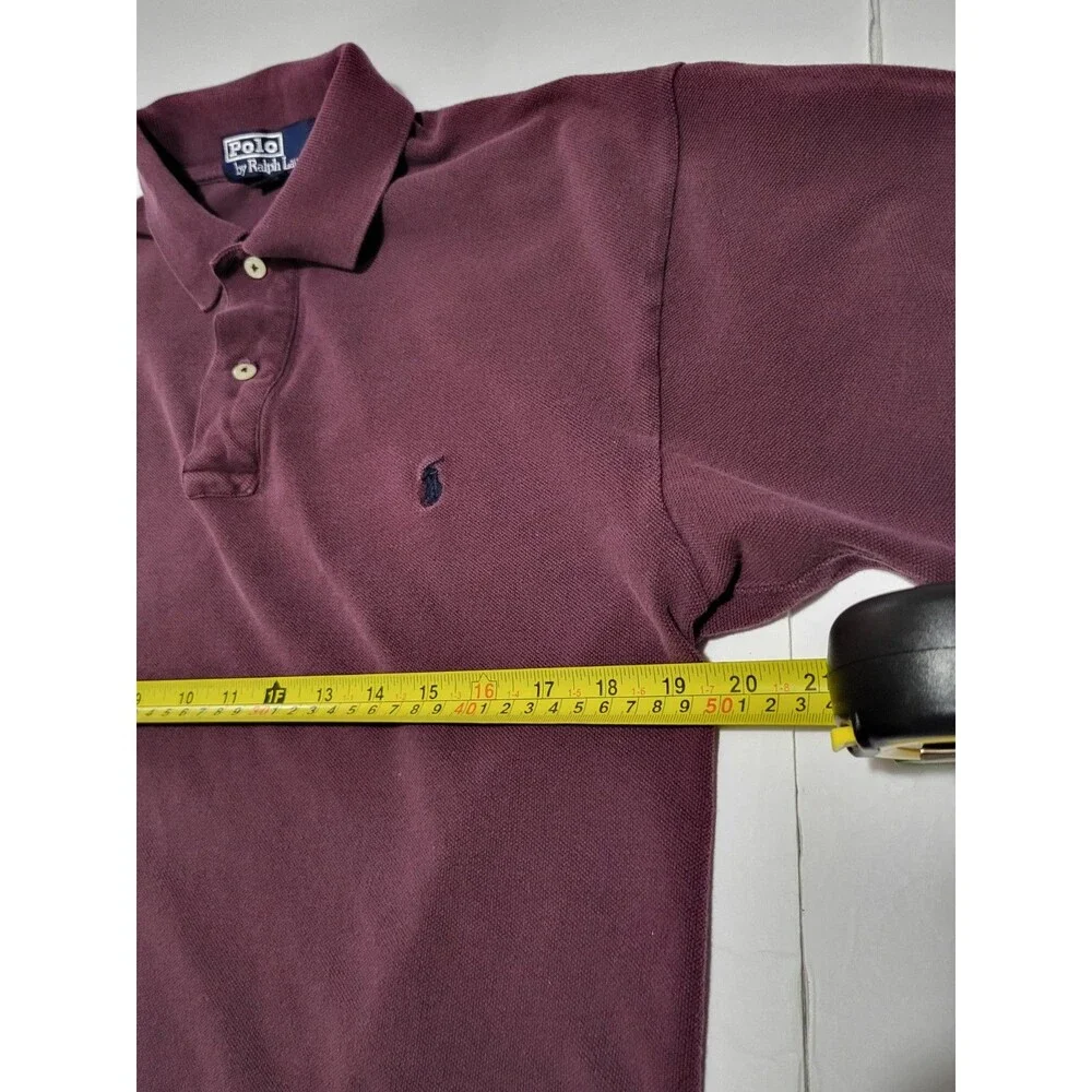 (#16) Polo Ralph Lauren 100% Cotton Maroon Mens Size M Short Sleeve
